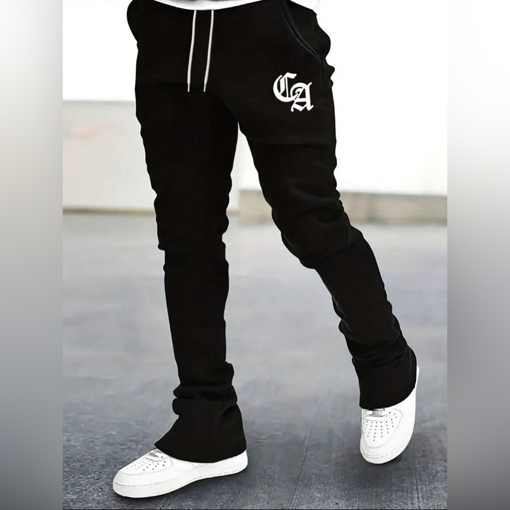 Manfinity Hypemode Men Letter Graphic
Drawstring Waist Pants